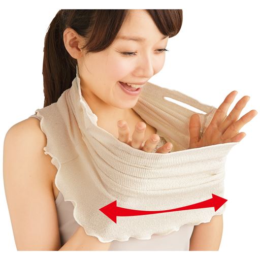 伸縮性がいいので、サッと着用できます。