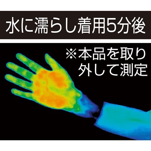 水に濡らし着用5分後