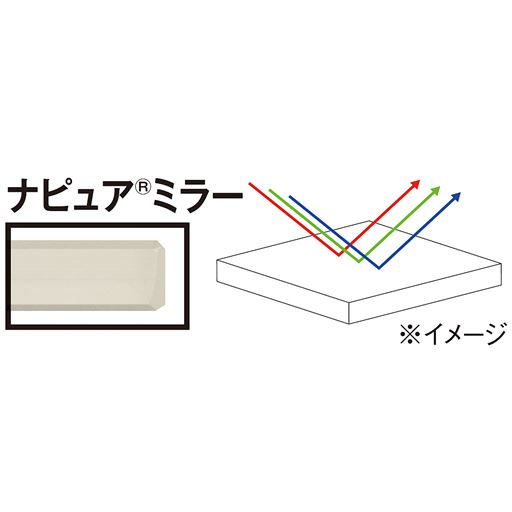 透明度の高いガラスと特殊反射金属加工により、自然でより純粋な色表現ができる。