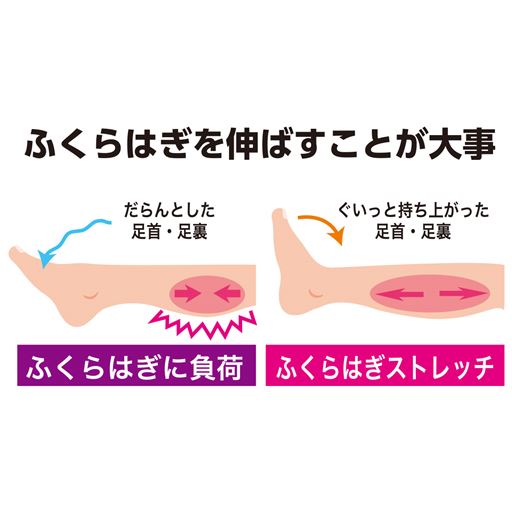 ふくらはぎを伸ばすことが大事 ※イメージ