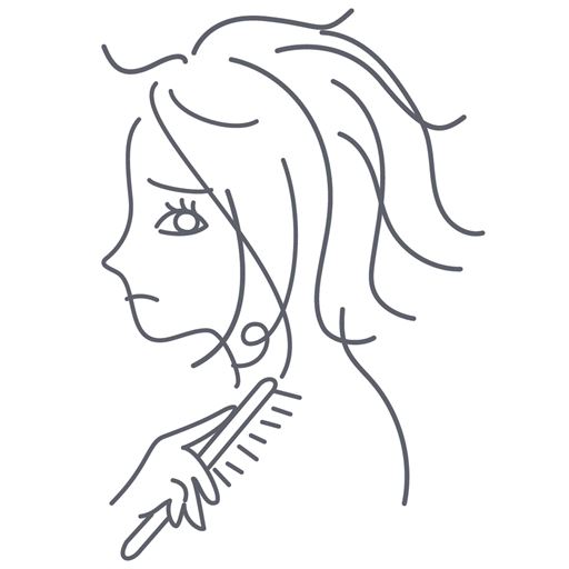 寝ている間に髪が絡んだり…引っ張られたり…朝にはボサボサ…  <br>※イメージ