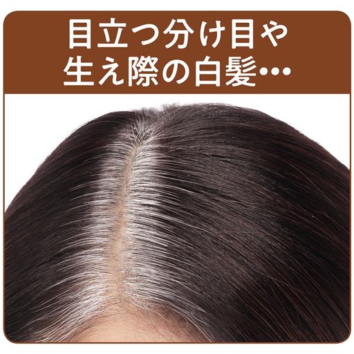 目立つ分け目や生え際の白髪・・・