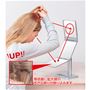 縦向きでヘアカラーやヘアスタイリングに!<br>等倍鏡に拡大鏡の大きな映りが映り込みます。