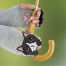 ひょっこり可愛い　にゃんこアームカバー