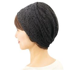 髪にやさしい内側シルクのレース帽子