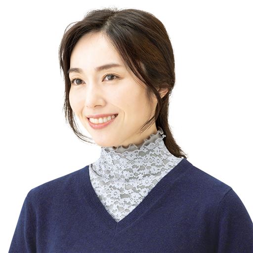 首元綺麗 あったかレースネックカバー
