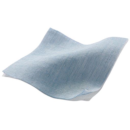 ネイビー生地アップ<br>綿100%で肌ざわりのよく透け感のある二重織りガーゼ