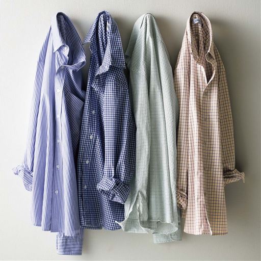 (左から)ストライプA、ネイビー系、グリーン系、ベージュ系