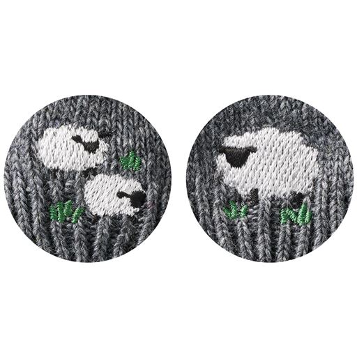 刺しゅう拡大(チャコールグレーA)