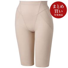 美シルエット 綿混ロングガードル(ミディアムタイプ・股下約16cm・ウエスト身生地折り返し仕様)