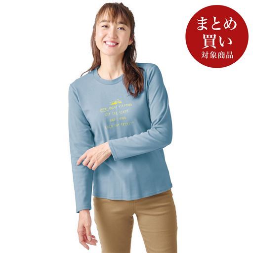 クルーネックプリントTシャツ(綿100%)
