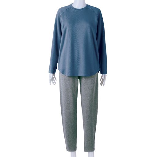 インクブルー(パンツ:チャコールグレー) 上下セット フロントスタイル