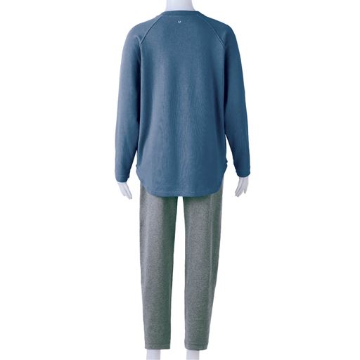 インクブルー(パンツ:チャコールグレー) 上下セット バックスタイル