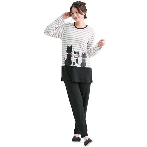 ボーダー(パンツ:ブラック)