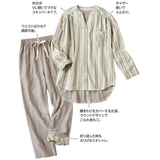 ソフトイエロー(パンツ:サンドグレー)