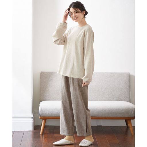 ブラウン パンツ  着用例(プルオーバー:NH-1205)