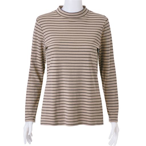 ボーダーA(ベージュ×チャコールブラウン) フロントスタイル