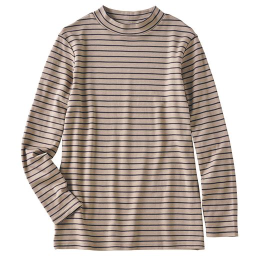 ボーダーA(ベージュ×チャコールブラウン)