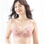 ふっくら2カップアップバストがめざせる超厚手カップブラ<br>ブロッサムピンク着用例