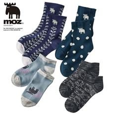 moz(R)靴下・色柄丈違い4足組