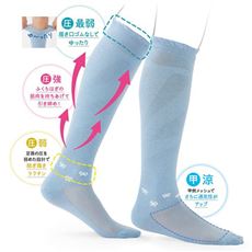 着圧メッシュハイソックス らく圧&reg;(セシール×大妻女子大学コラボ)