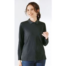 衿付き長袖インナーTシャツ