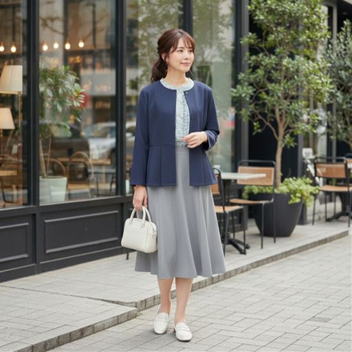 ライトグレー コーディネート例