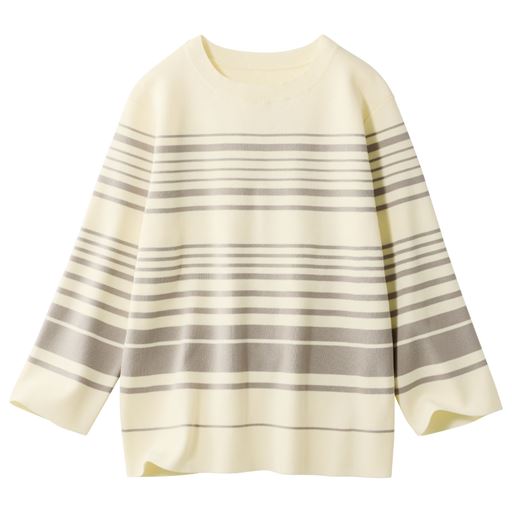 ボーダーB(アイボリー×グレージュ)