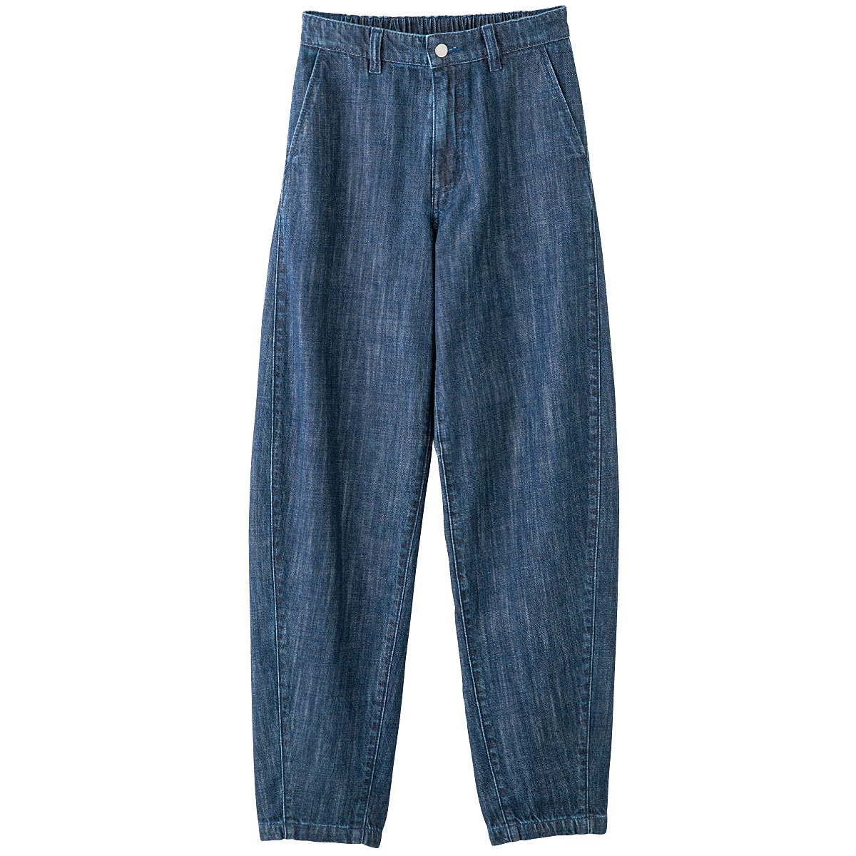 甘撚り素材でやわらかな着心地カーブデニムパンツ(KUROKI・綿100