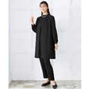 タック使いブラックセットスーツ