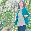 綿混のＵＶカットクルーネックカーディガン