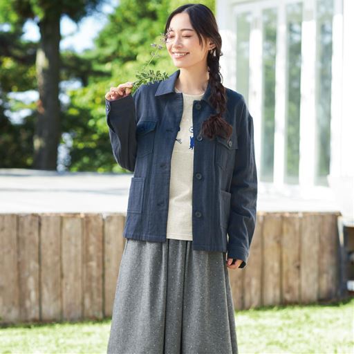 ダブルガーゼの着回せるジャケット