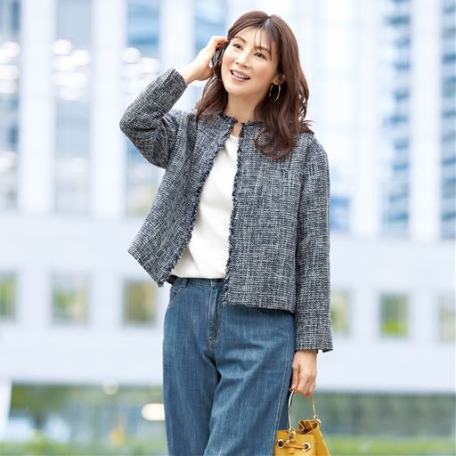 着回しツイードジャケット