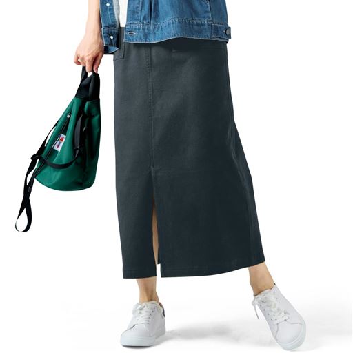 綿混ハイパーストレッチベイカースカート