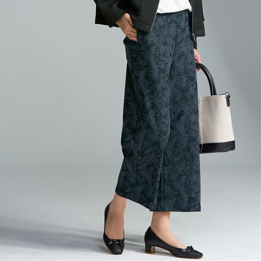 日本製ジャカードセミワイドパンツ