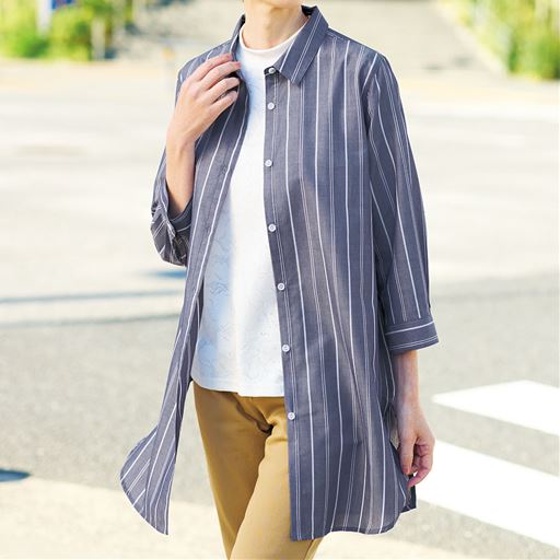 B(ネイビーストライプ)<br>羽織として