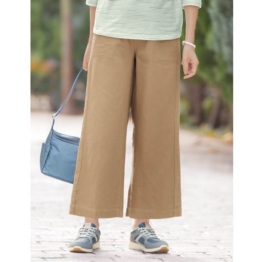 綿100%ダブルガーゼワイドパンツ