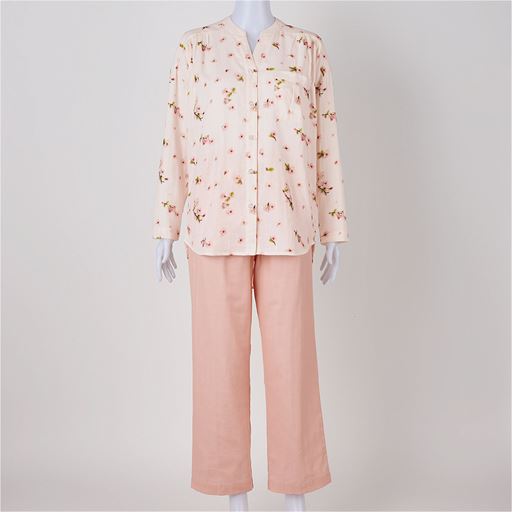 プリントA(サクラ柄)<br>(パンツ:ピンク無地)