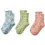 A(ブルー・グリーン・ピンク)色柄違い3足組