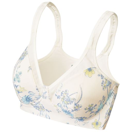 花柄がかわいいプリントE(オフホワイト・花柄)