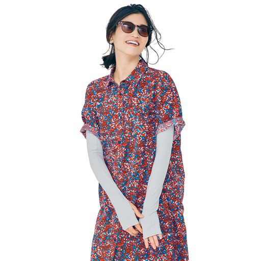 グレー アームカバー 着用例 50cm