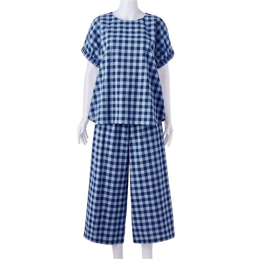 ブルー系(サックスブルー×ネイビー) フロントスタイル 上下セット