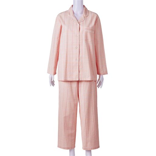 コーラルピンク フロントスタイル 上下セット