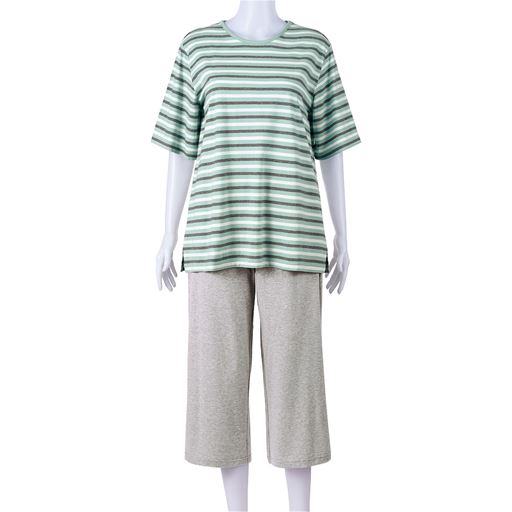 アッシュグリーン(パンツ:グレー) フロントスタイル 上下セット