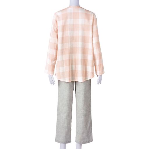 ピーチオレンジ バックスタイル 上下セット