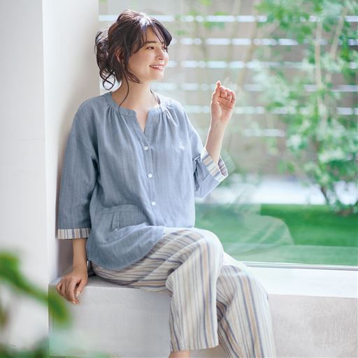 クラウドブルー(パンツ:ストライプ)