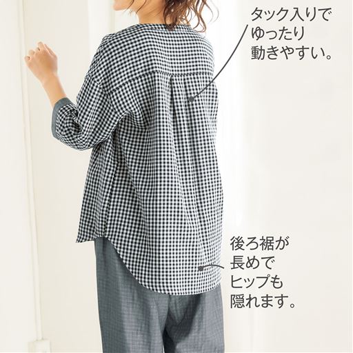 ギンガムチェック(パンツ:ブラック無地系)