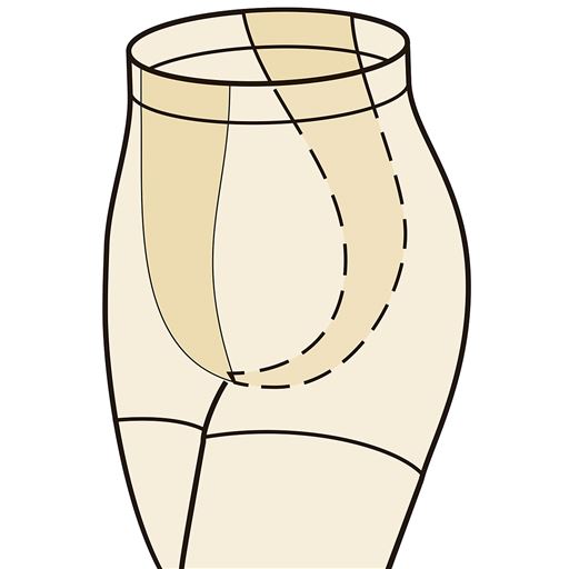 JM～Lサイズは長マチ付きでお腹～ヒップまわりゆったりラクラク(他のサイズはマチ無し)