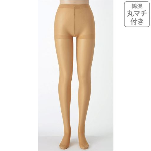 ムレ・ズレ対策に。はき心地快適な綿混丸マチ付きストッキング。