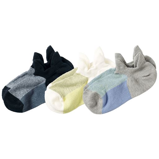 A(ブラック系・オフホワイト系・グレー系) 色違い3足組 ※Aの25～27cmサイズはありません